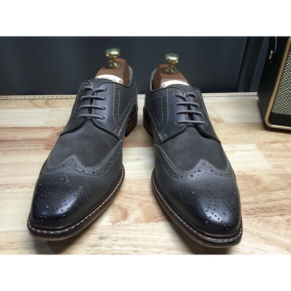 Vionic Oxford Shoes Men's 12 Black Leather Brogue Lace-Up Low Top Comfort - Picture 1 of 8